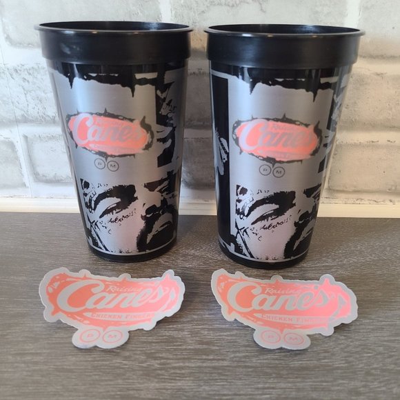 Post Malone Raising Canes Reusable Collector Cup Utah Restaurant Promo Sticker 2 - Picture 1 of 5